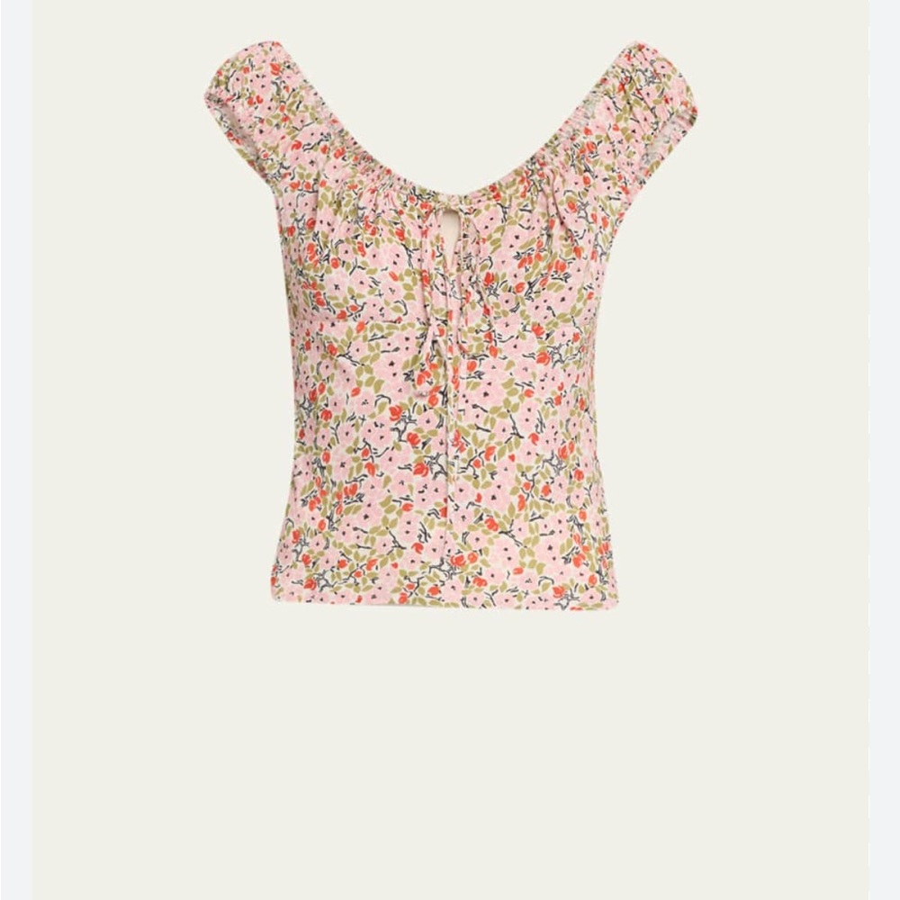 CIAO LUCIA Belana Floral Scoop-Neck Top